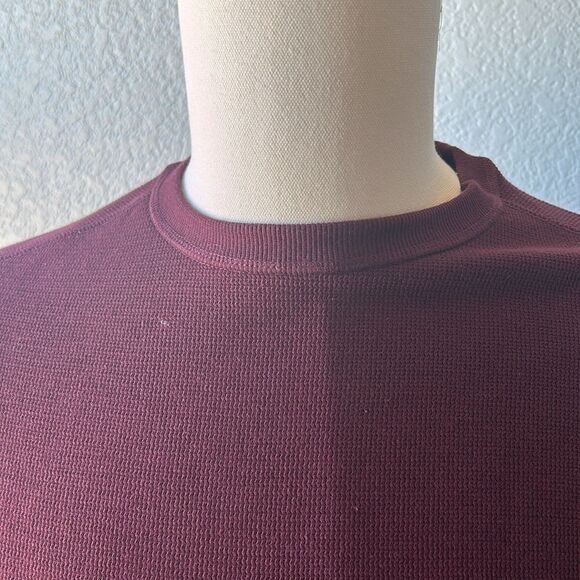 Banana Republic Men's Textured Double Knit Crew Pullover, Rust, Size Small, NWT - Picture 4 of 11